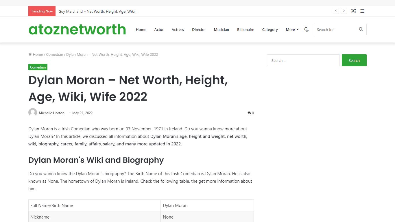 Dylan Moran - Net Worth, Height, Age, Wiki, Wife 2022